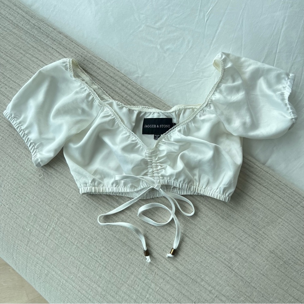 Ruched Crop Top by Jagger & Stone